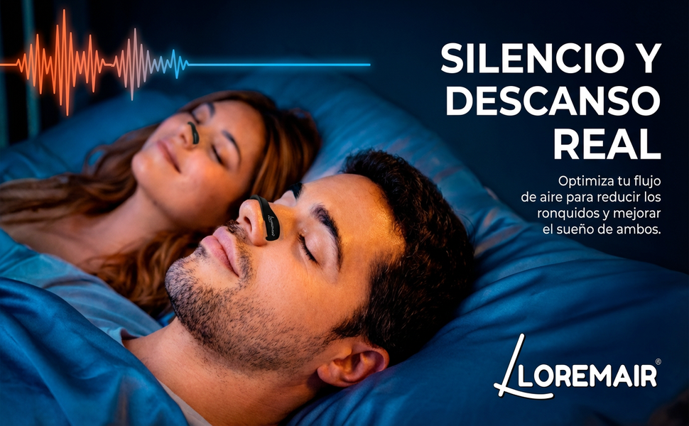 Silencio y descanso real con LOREMAIR - Pareja durmiendo